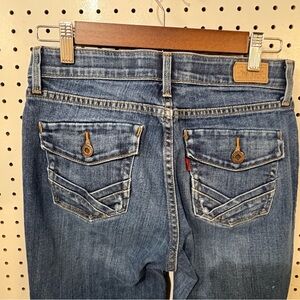 Levi's Women's Blue Bootcut Jeans with Decorative Back Pockets